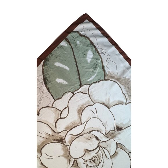 2/$30 NEW Multicolor Sweet Floral Off White Flower Printed Silky Fashion Scarf - Picture 9 of 12